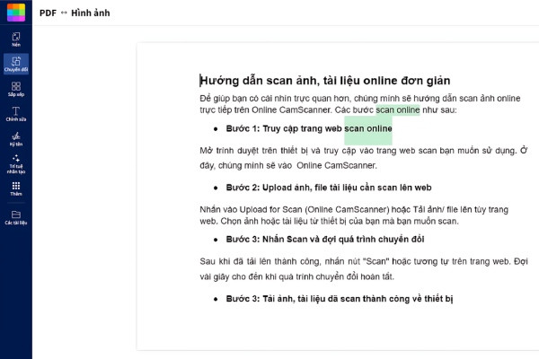 Hướng dẫn scan ảnh, tài liệu online đơn giản bước 4
