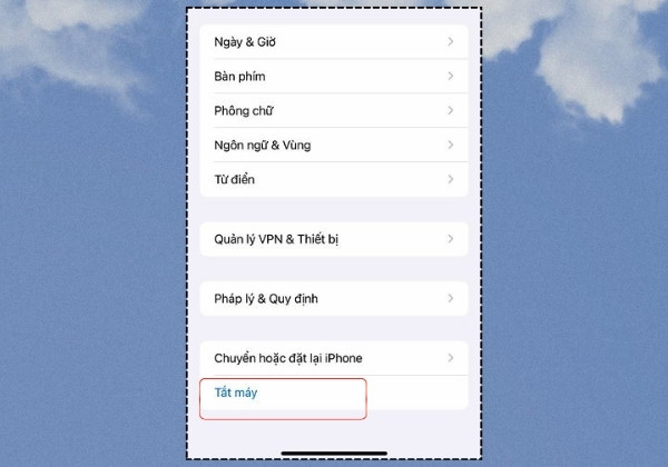 Khởi động lại thiết bị iPhone B3 Khởi động lại thiết bị iPhone B3