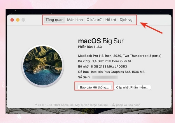 Check cấu hình Macbook