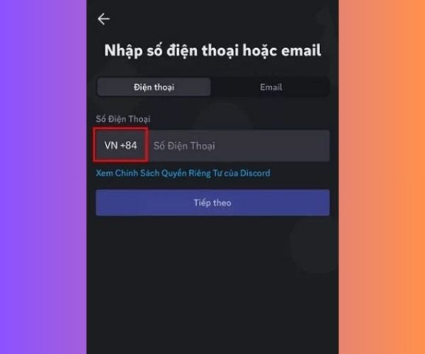 Discord không thể gửi tin nhắn SMS