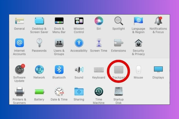 Kiểm tra Trackpad và bàn phím bước 2