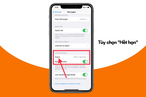 Tin nhắn âm thanh trên iPhone lưu ở đâu