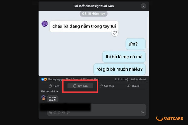 Mở bình luận Facebook thông qua trình duyệt B1