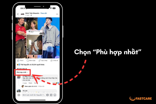 Mở bình luận Facebook trên điện thoại