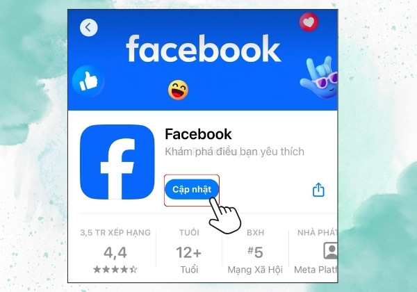 Nâng cấp lên phiên bản ứng dụng facebook mới nhất