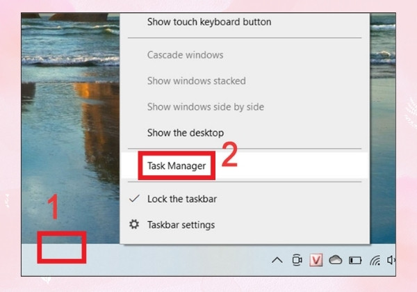 Ngừng các phần mềm chạy ngầm bằng Task Manager bước 1