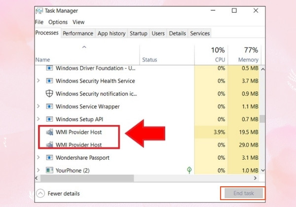 Ngừng các phần mềm chạy ngầm bằng Task Manager bước 2