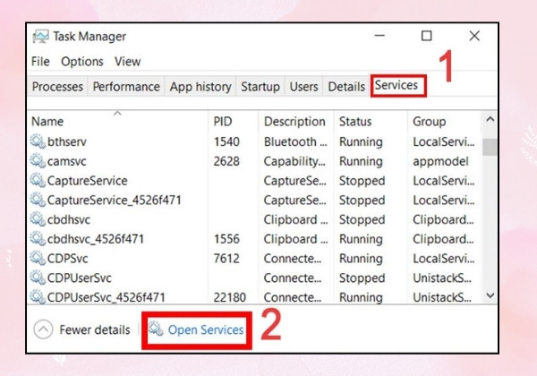 Ngừng các phần mềm chạy ngầm bằng Task Manager bước 3