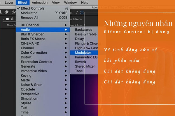 Cách mở Effect Control trong After Effect