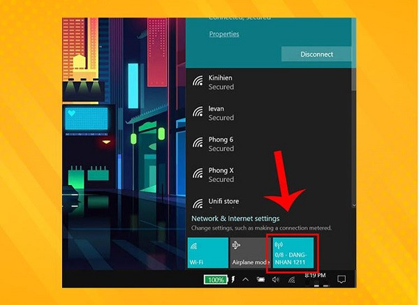Phát wifi từ laptop win 10 b5