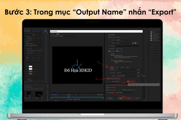 Xuất file không nền trong After Effect
