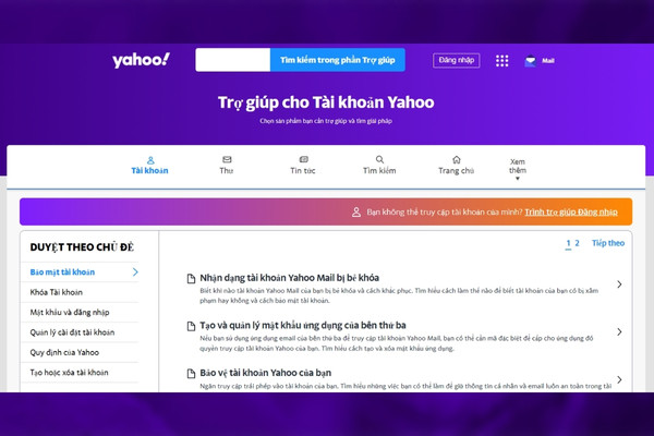 Khôi phục email đã xóa vĩnh viễn trong yahoo