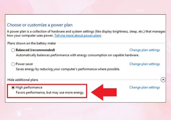 Sử dụng Power Options để quản lý hiệu suất sử dụng bước 3