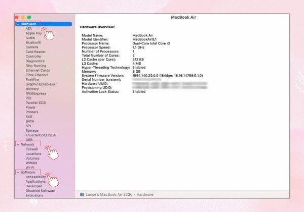Check cấu hình Macbook