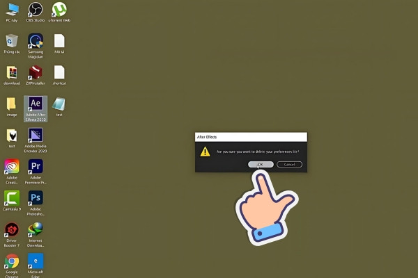 Reset After Effect về mặc định