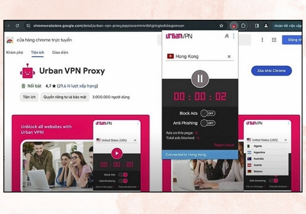 Sử dụng Urban VPN Proxy để khắc phục lỗi Studocu bước 3 Sử dụng Urban VPN Proxy để khắc phục lỗi Studocu bước 3