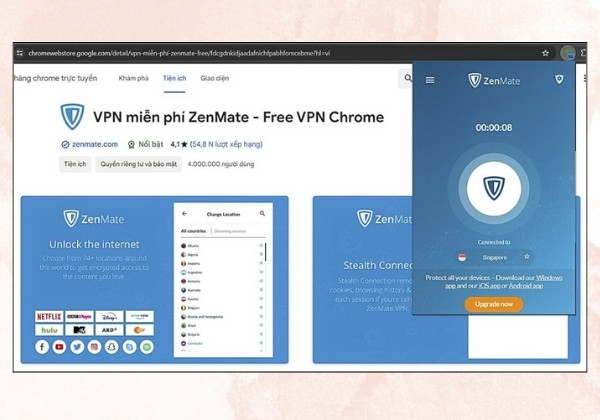Sử dụng ZenMate VPN để khắc phục lỗi Studocu bị chặn bước 2 Sử dụng ZenMate VPN để khắc phục lỗi Studocu bị chặn bước 2