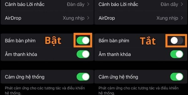 Tắt tiếng bàn phím iPhone