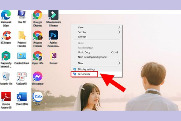 Thay hình nền máy tính Dell