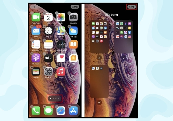 Ẩn cách trang màn hình chính trên iPhone 