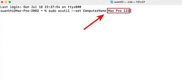 Bước 2: Cách đổi tên người dùng MacBook với Terminal Bước 2: Cách đổi tên người dùng MacBook với Terminal