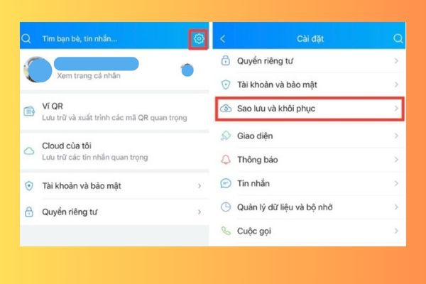 Bước 2: Cách kiểm tra tin nhắn ẩn trên Zalo bằng cách sao lưu và khôi phục Bước 2: Cách kiểm tra tin nhắn ẩn trên Zalo bằng cách sao lưu và khôi phục