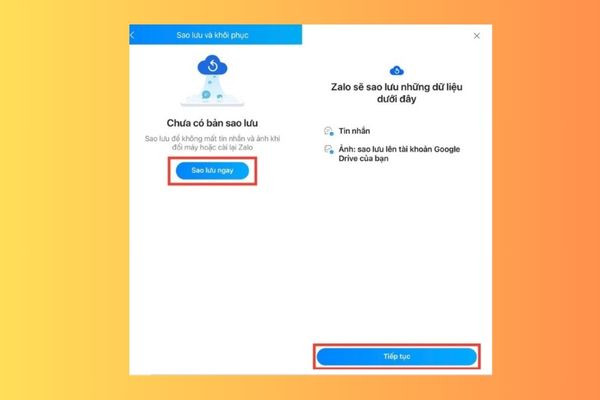 Bước 3: Cách kiểm tra tin nhắn ẩn trên Zalo bằng cách sao lưu và khôi phục Bước 3: Cách kiểm tra tin nhắn ẩn trên Zalo bằng cách sao lưu và khôi phục