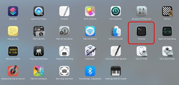 Bước 3 Cách mở Terminal trên Mac bằng Launchpad