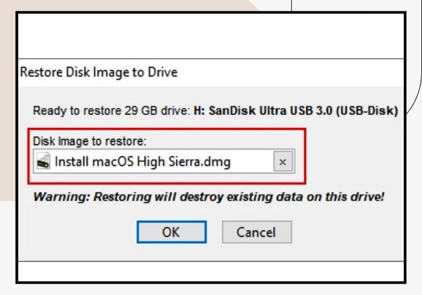 Bước 4.4: Bắt đầu tạo bộ MacOs cài cho Windows Bước 4.4: Bắt đầu tạo bộ MacOs cài cho Windows