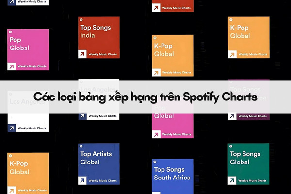 Các loại bảng xếp hạng trên Spotify Charts Các loại bảng xếp hạng trên Spotify Charts