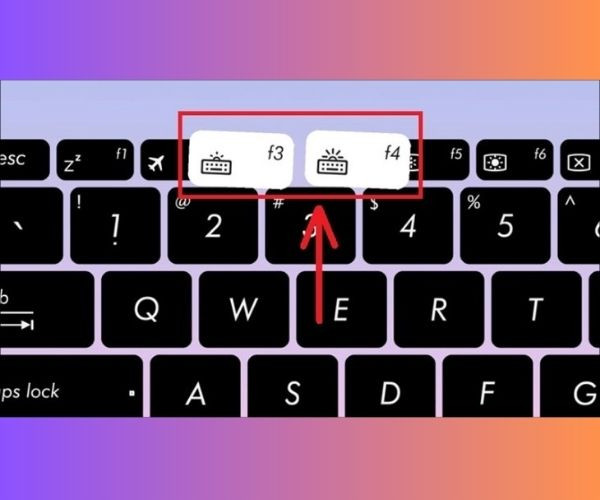 Cách bật đèn bàn phím laptop Asus cách 2