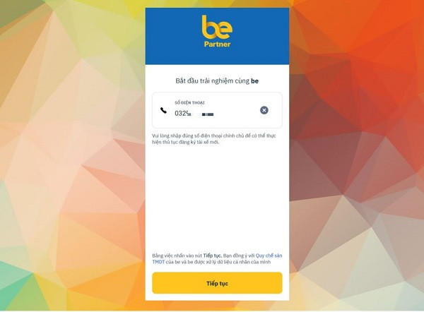 Cách đăng ký chạy Be B2