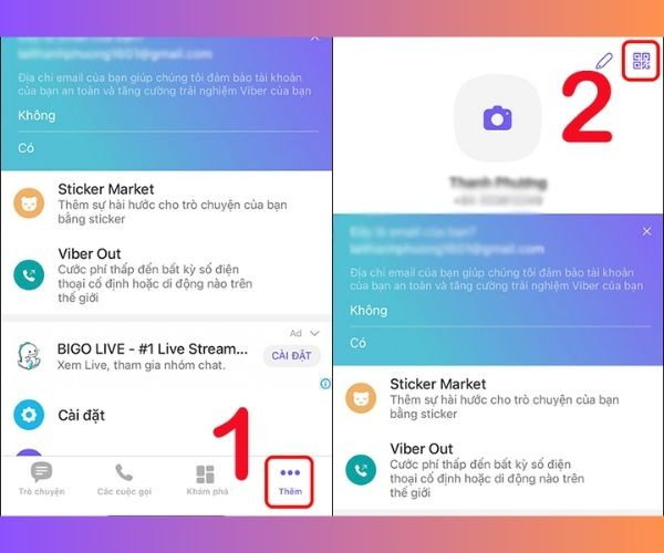 Cách đăng nhập Viber bước 2