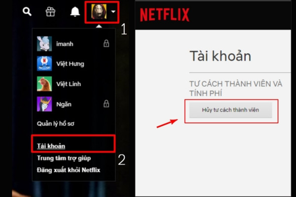 Cách để hủy Netflix trên máy tính nhanh chóng bước 3
