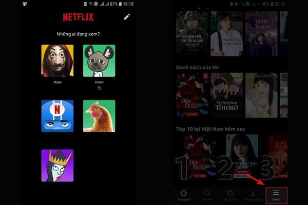 Cách để hủy Netflix trên điện thoại đơn giản bước 2