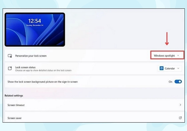 Cách đổi hình nền khóa trên máy tính Windows 11 B3
