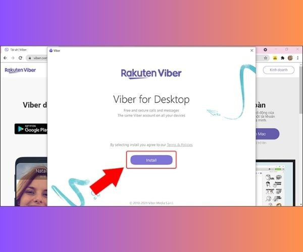 Cách download Viber trên máy tính bước 4