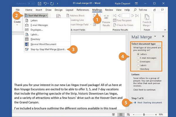 Hướng dẫn cách Mail Merge trong word trộn văn bản đơn giản bước 2 Hướng dẫn cách Mail Merge trong word trộn văn bản đơn giản bước 2