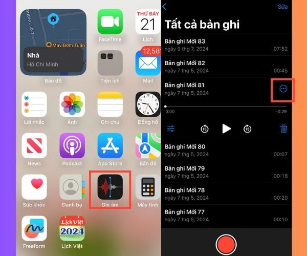 Cách gửi file ghi âm qua Zalo trên điện thoại bước 1