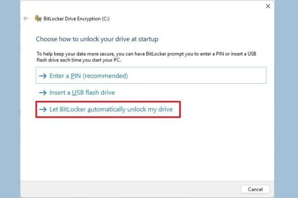 Cách mở BitLocker Win 11 bước 6 Cách mở BitLocker Win 11 bước 6