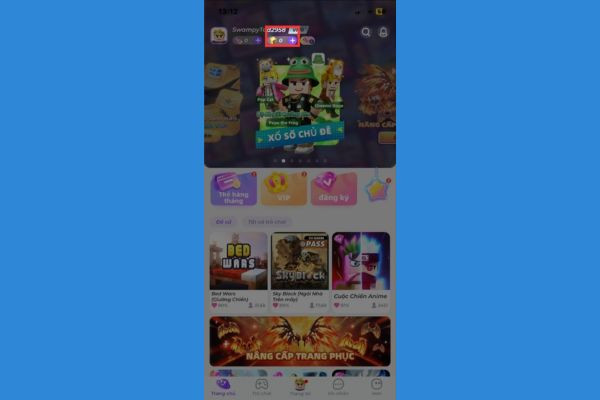 Cách nạp Blockman go bước 1