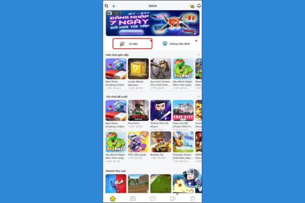 Cách nhập code Blockman go bước 1