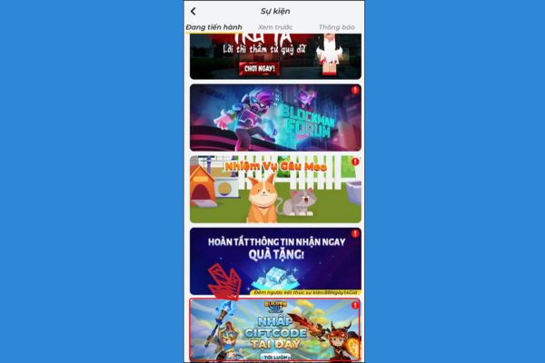 Cách nhập code Blockman go bước 2