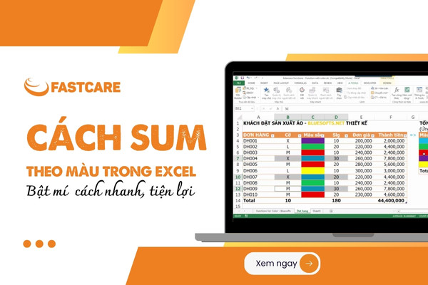 Bật mí cách sum theo màu trong Excel nhanh, tiện lợi Bật mí cách sum theo màu trong Excel nhanh, tiện lợi