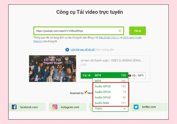 Cách tải nhạc từ YouTube sang MP3 bằng Savefrom.net bước 4