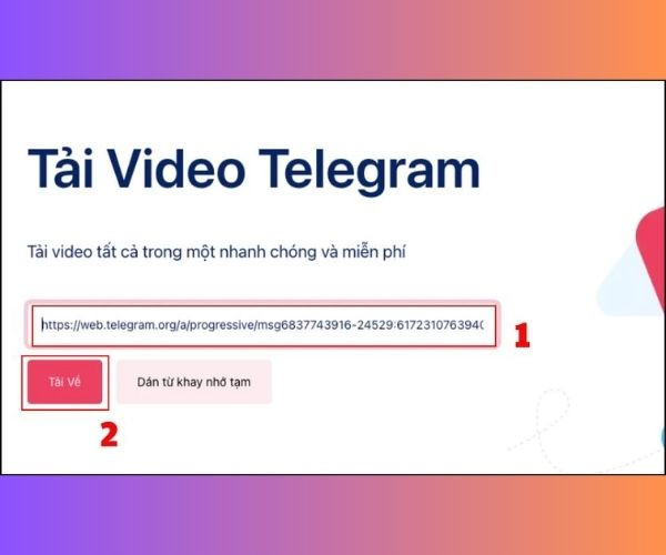 Cách tải video Telegram qua link bước 3