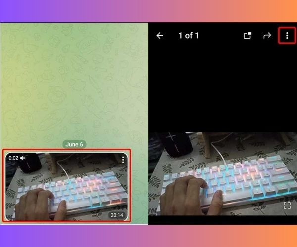 Cách tải video trên Telegram về điện thoại bước 2