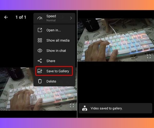 Cách tải video trên Telegram về điện thoại bước 3