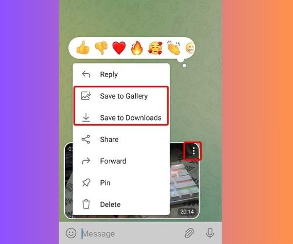 Cách tải video trên Telegram về điện thoại khác