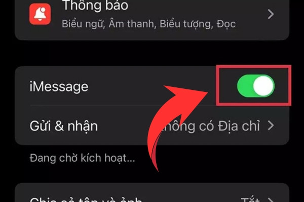 Cách tắt  iMessage trên iPhone tạm thời  B3